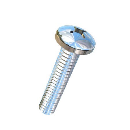 Allied Titanium 1/4"-20 x 1-1/4 in Phillips Pan Machine Screw, Plain Titanium 0001579